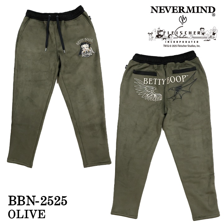 BETTY BOOP NEVERMIND BONDING PANTS ベティーブープ ネバーマインド コラボ 裏ファー ボンディング パンツ bbn-2525 BETTY BOOP NEVERMIND BONDING PANTS ベティーブープ ネバーマインド