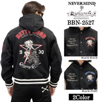 BETTY BOOP NEVERMIND BONDING STADIUM JACKET ベティーブープ ネバーマインド コラボ ボンディング スタジャン bbn-2527 BETTY BOOP NEVERMIND BONDING STADIUM JACKET ベティーブープ ネバー