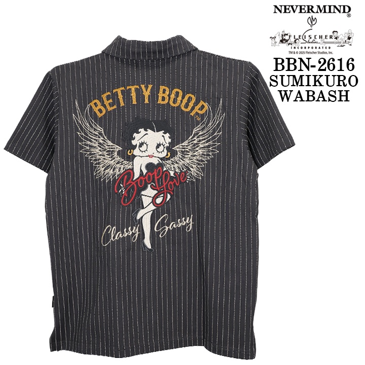 BETTY BOOP NEVERMIND S/S POLO SHIRT ベティーブープ ネバーマインド