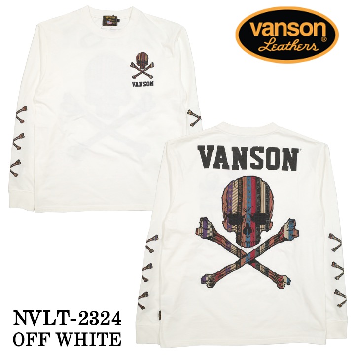 VANSON バンソン 天竺 長袖Tシャツ メンズ ロンT nvlt-2324｜bicks-market｜07