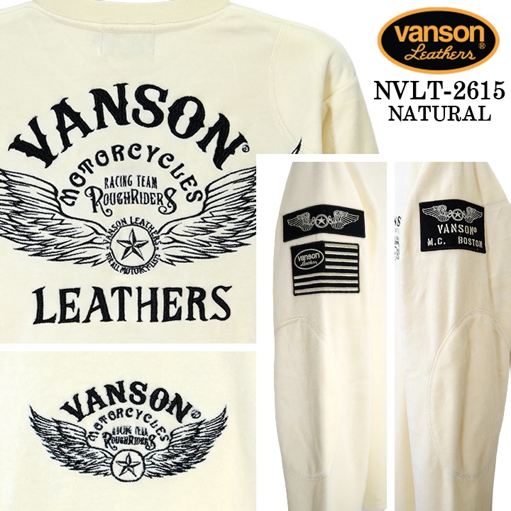 VANSON TEE VELOUR L/S T-SHIRT バンソン ベロア ロンT 長袖 Tシャツ