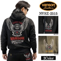 VANSON BONDING F/Z PARKA HOODIE バンソン 裏ファー ボンディング パーカー nvsz-2515 VANSON BONDING F/Z PARKA HOODIE バンソン 裏ファー ボンディング