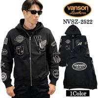 VANSON SWEATSHIRT F/Z PARKA HOODIE SKULL バンソン 裏毛 スウェット