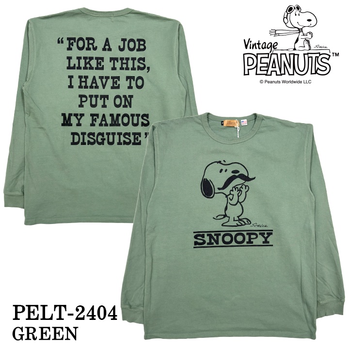 Vintage PEANUTS SNOOPY ヴィンテージ ピーナッツ スヌーピー ヘヴィーオンス 天竺TEE 長袖Tシャツ ロンT pelt-2401 Vintage PEANUTS SNOOPY ヴィンテージ ピーナッツ スヌーピー