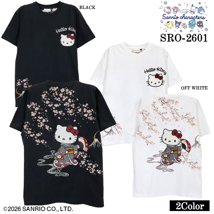 SANRIO CHARACTERS S/S TEE T-SHIRT Hello Kitty サンリオ キティ 天竺