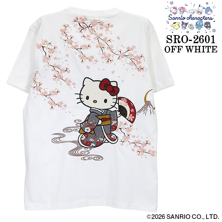 SANRIO CHARACTERS S/S TEE T-SHIRT Hello Kitty サンリオ キティ 天竺