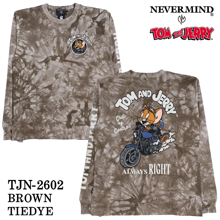 TOM&JERRY NEVERMIND TEE L/S T-SHIRT トムとジェリー ネバーマインド