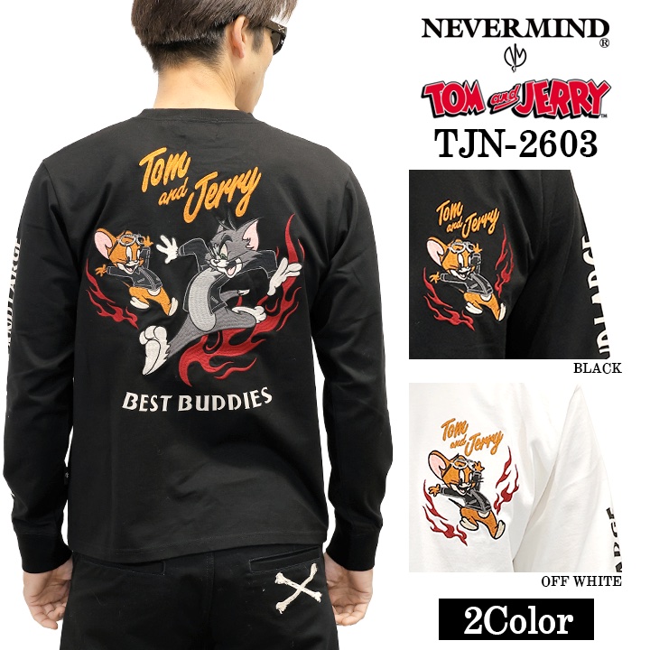 TOM&JERRY NEVERMIND TEE L/S T-SHIRT トムとジェリー ネバーマインド