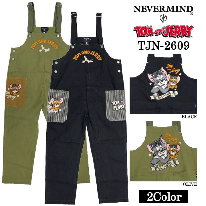 TOM&JERRY NEVERMIND OVERALL トムとジェリー ネバーマインド コラボ