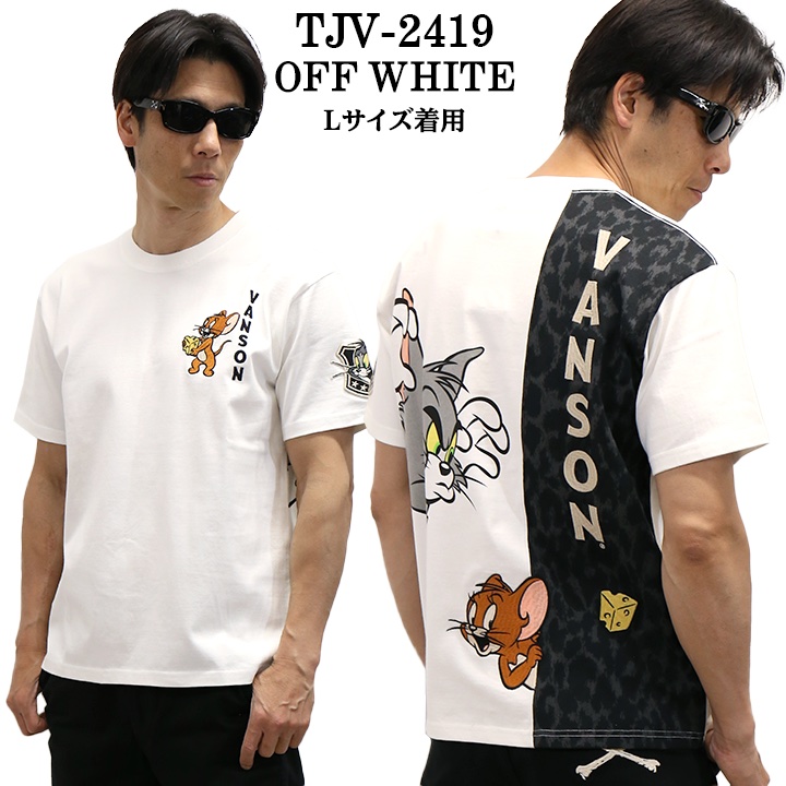 VANSON×TOM&JERRY バンソン トム＆ジェリー 天竺 半袖Tシャツ tjv-2419｜bicks-market｜05