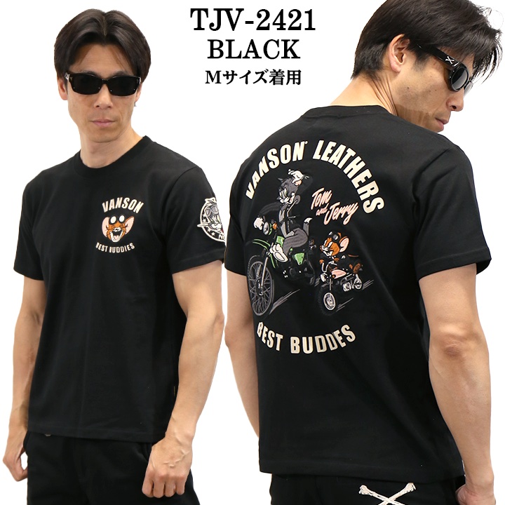 VANSON×TOM&JERRY バンソン トム＆ジェリー 天竺 半袖Tシャツ tjv-2421｜bicks-market｜02