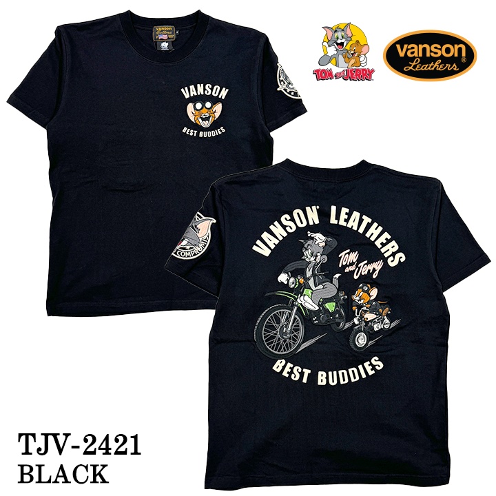 VANSON×TOM&JERRY バンソン トム＆ジェリー 天竺 半袖Tシャツ tjv-2421｜bicks-market｜04