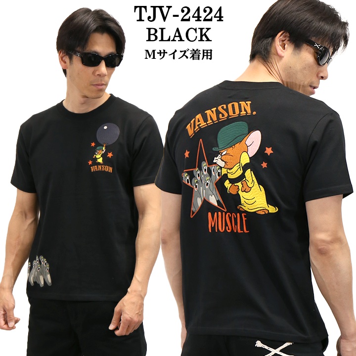 VANSON×TOM&JERRY バンソン トム＆ジェリー 天竺 半袖Tシャツ tjv-2424｜bicks-market｜02