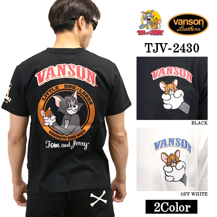 VANSON（バンソン） VANSON×TOM&JERRY トム＆ジェリー 天竺 半袖T
