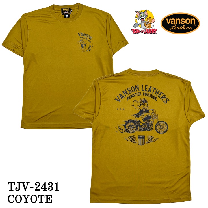 VANSON×TOM&JERRY バンソン トム＆ジェリー ドライ 半袖Tシャツ tjv-2431｜bicks-market｜07