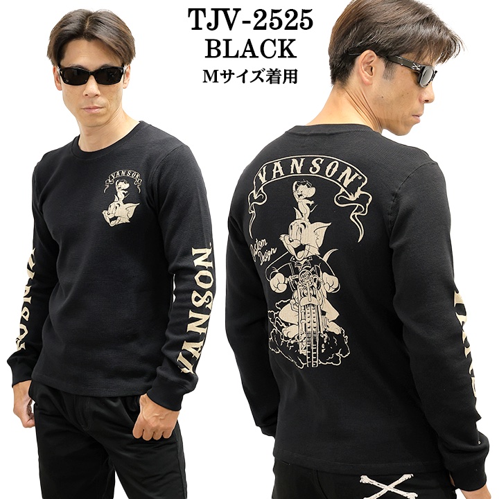 VANSON×TOM&JERRY TEE L/S T-SHIRT THERMAL バンソン トムジェリ コラボ ロンTEE サーマル 長袖Tシャツ tjv-2525 VANSON×TOM&JERRY TEE L/S T-SHIRT THERMAL バンソン トムジェリ