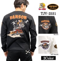 VANSON TOM&JERRY TEE L/S T-SHIRT バンソン トムとジェリー コラボ 天竺 ロンTEE 長袖Tシャツ tjv-2531 VANSON TOM&JERRY TEE L/S T-SHIRT バンソン トムとジェリー コラボ