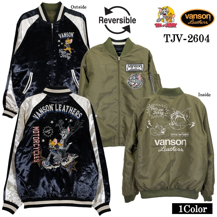 VANSON×TOM&JERRY REVERSIBLE SOUVENIR JACKET SKA バンソン トムと