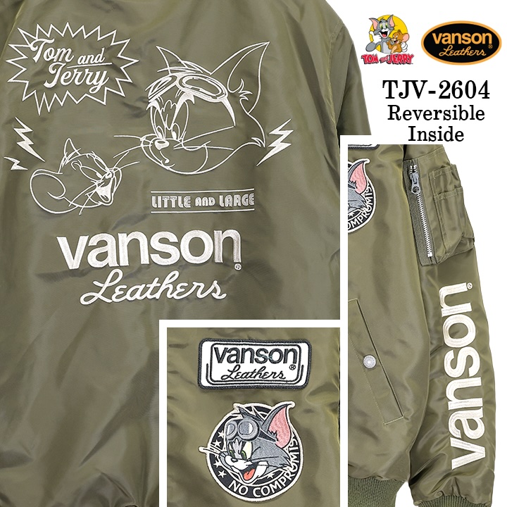 VANSON×TOM&JERRY REVERSIBLE SOUVENIR JACKET SKA バンソン トムと