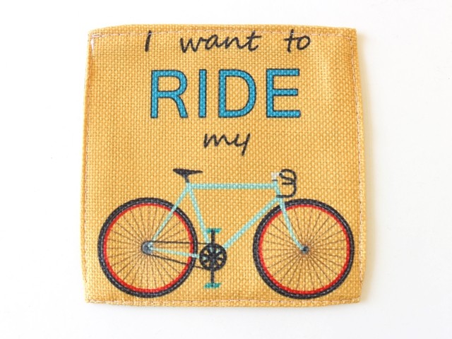 自転車柄 コースター 撥水 おしゃれ プレゼント ギフト 1枚入り ロード