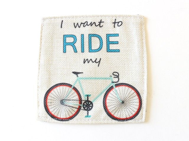 自転車柄 コースター 撥水 おしゃれ プレゼント ギフト 1枚入り ロード