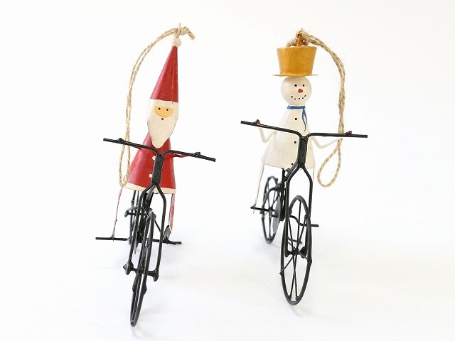 サンタ スノーマン バイク 自転車 自転車柄 自転車乗り 自転車