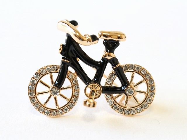 ブローチ 自転車モチーフ アンティーク 自転車 フォーマル ライン