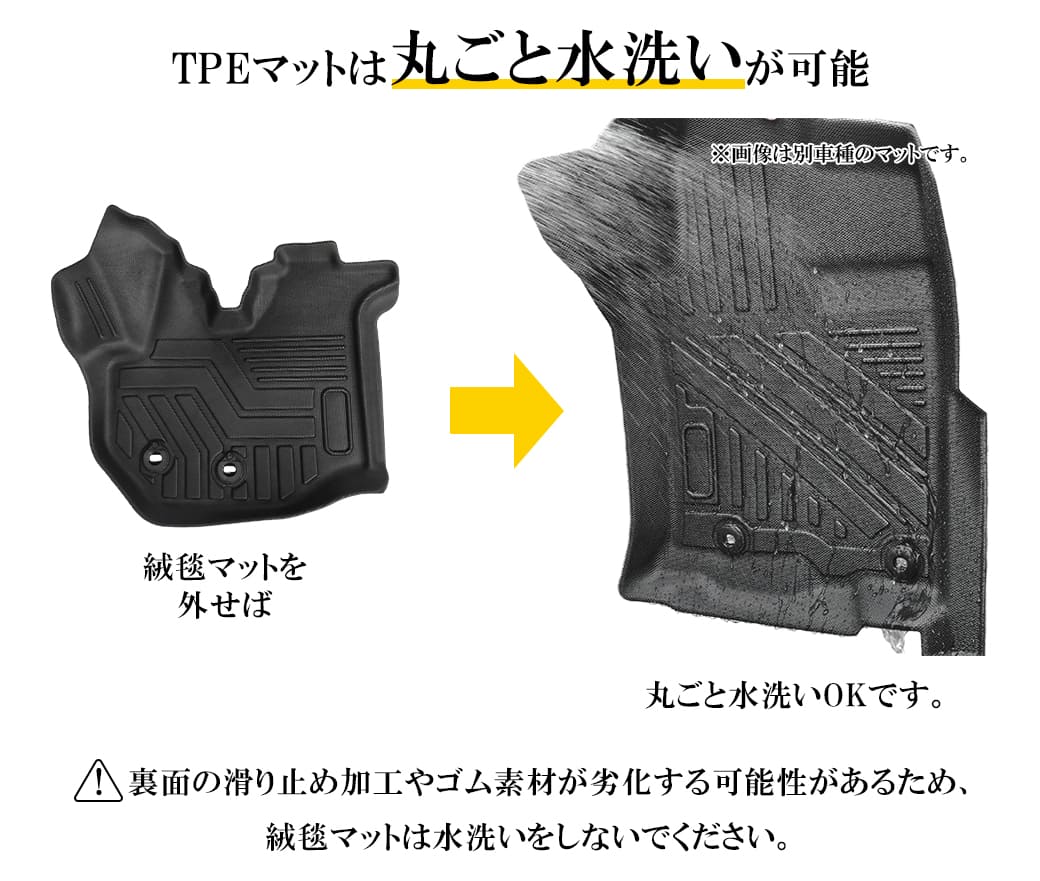 ナロー車】 プレミアム 二層フロアマット ハイエースバン 200系 5人