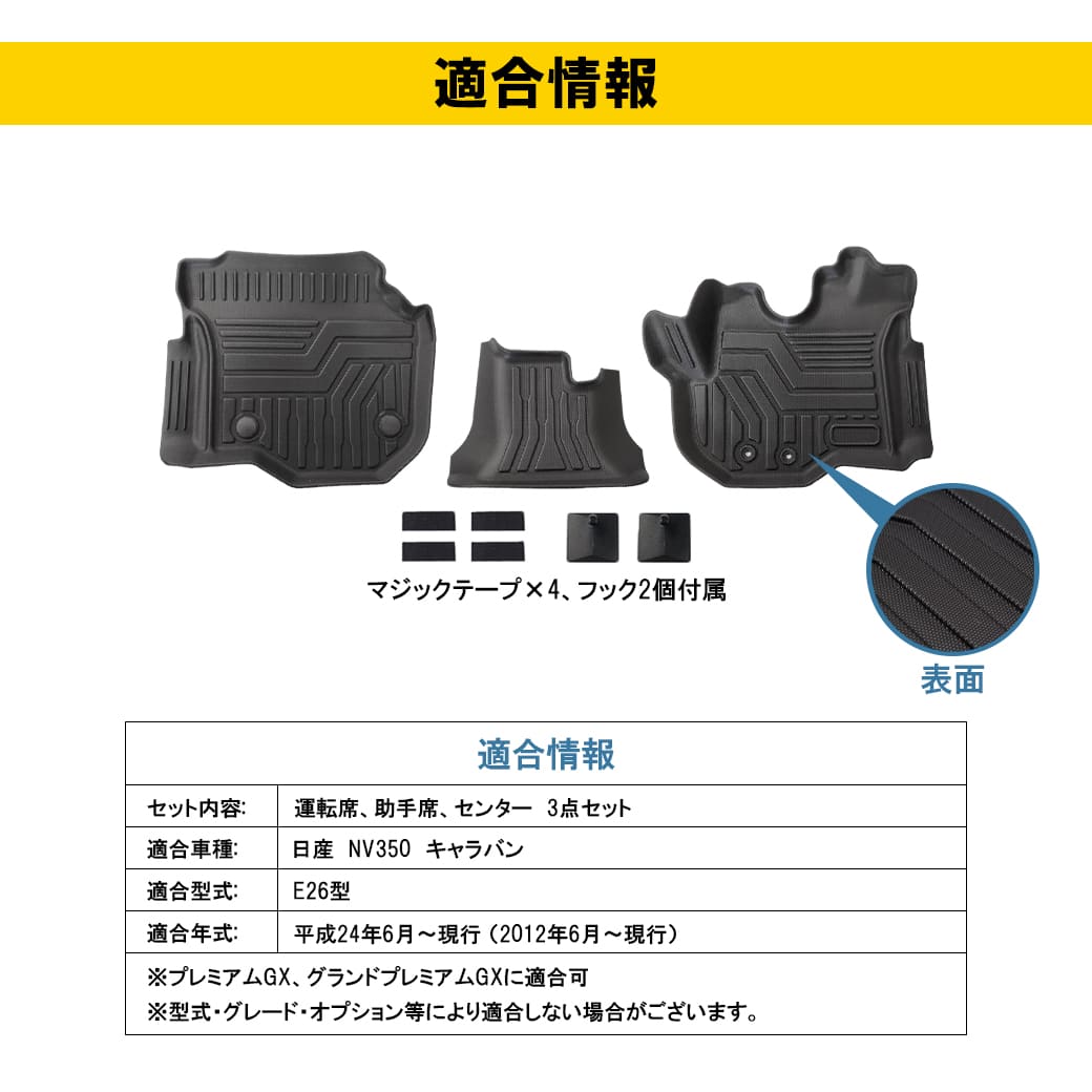 E26系 日産キャラバン フロアマット クッションセット 新車取り外し 楽天市場】nv350キャラバン（フロアマット｜アクセサリー）：車