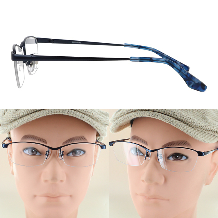 度付き 度なし 調光サングラス 調光メガネ 眼鏡 調光レンズ メンズ スクエア ハーフリム メタルフレーム WB-908 鼻パッド付き 度あり 近視 近眼 乱視 度なし だて 伊達 UVカット クリア グレー調光 ブラウン調光 おしゃれ スタイリッシュ シャープ 度付き 度なし 調光サングラス 調光メガネ 眼鏡 調光レンズ メンズ