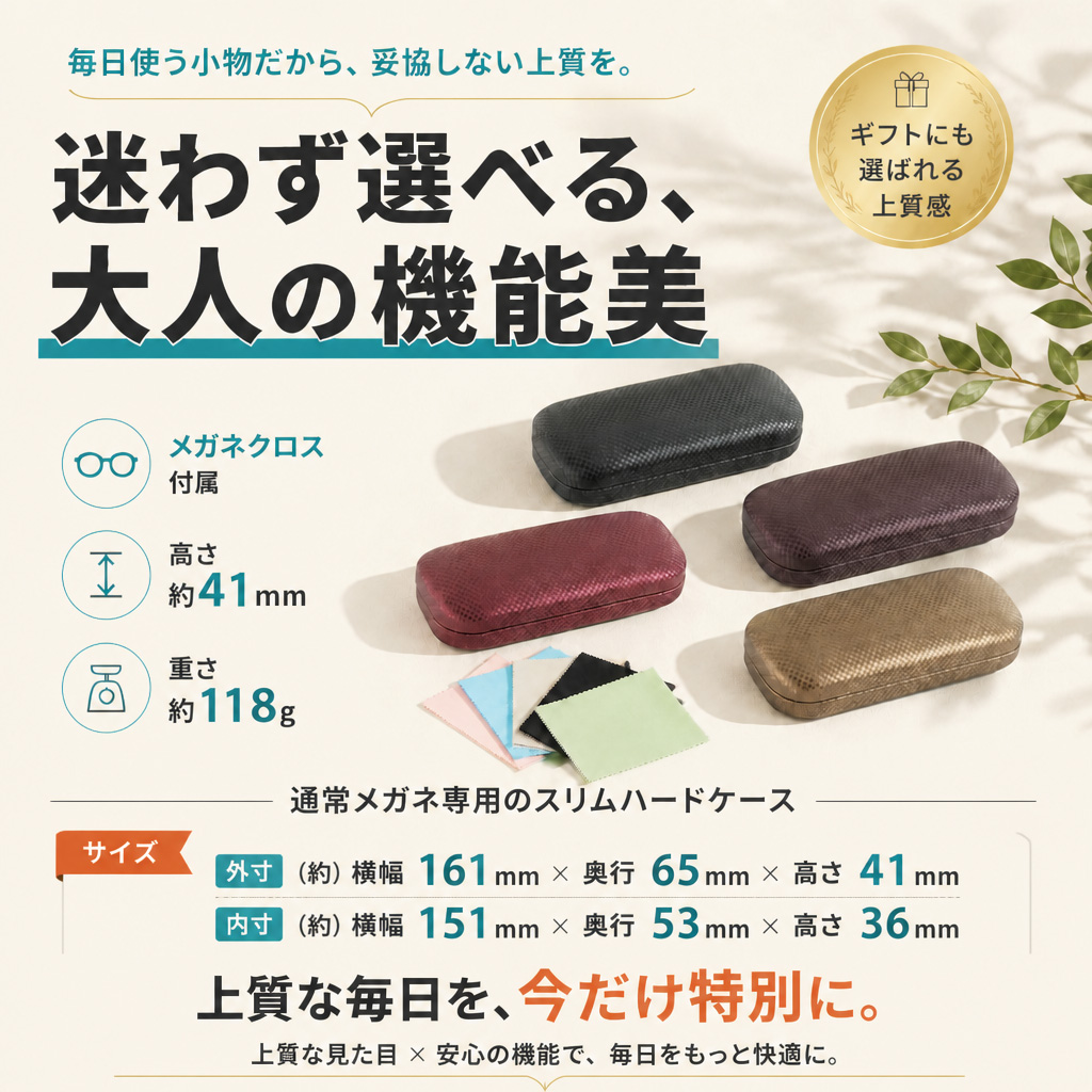 メガネケース ハード おしゃれ 眼鏡ケース 老眼鏡ケース サングラス