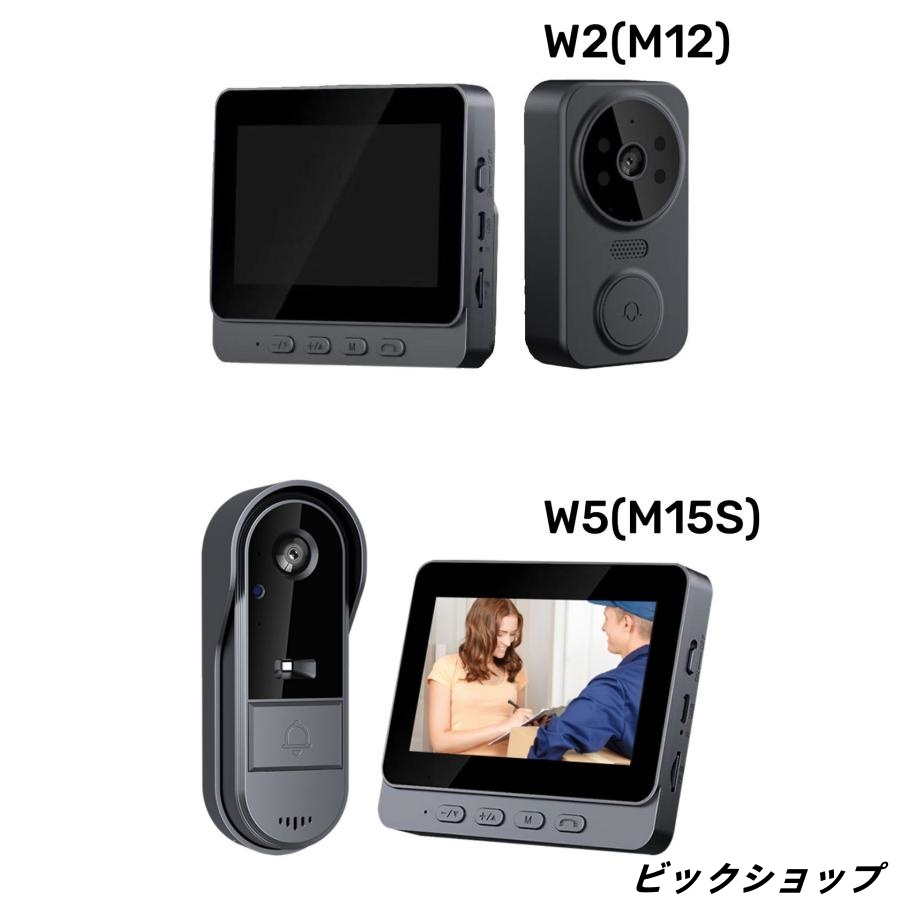 テレビドアホン インターホン カメラ付き 工事不要 双方向通話/録画/暗 