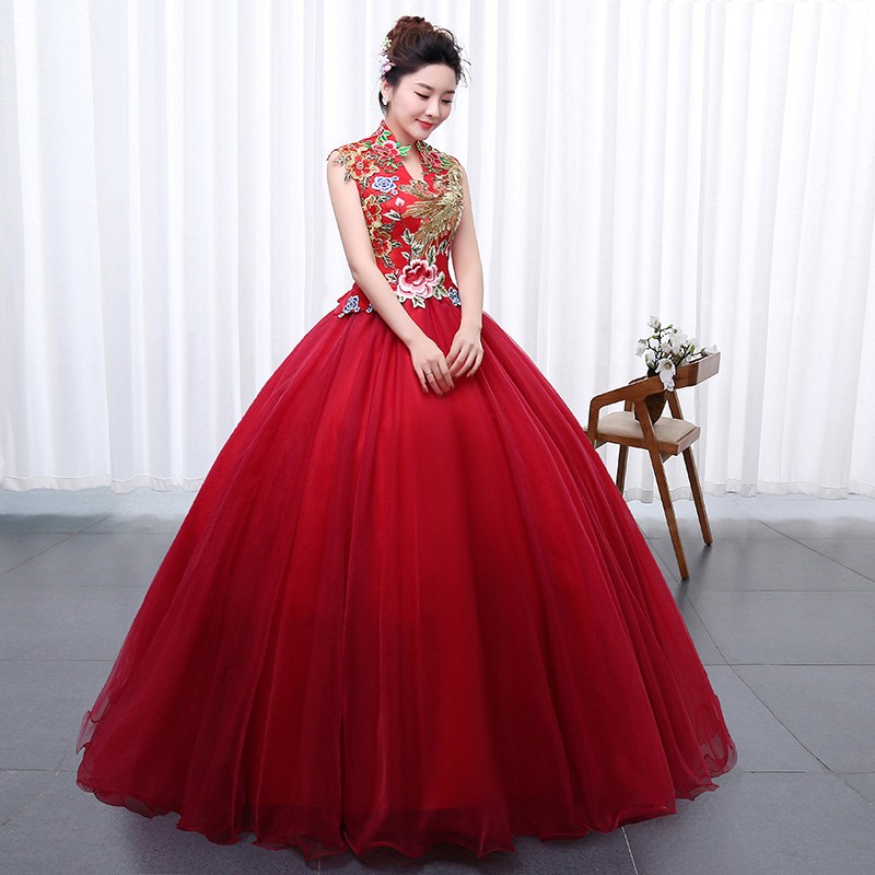 超特価販売中 カラードレス 安い イブニングドレス 花嫁 ロング パーティードレス 演奏会 フォーマルドレス 結婚式 二次会 カクテルドレス 大きいサイズ レッド ショッピング卸売り Ssl Daikyogo Or Jp