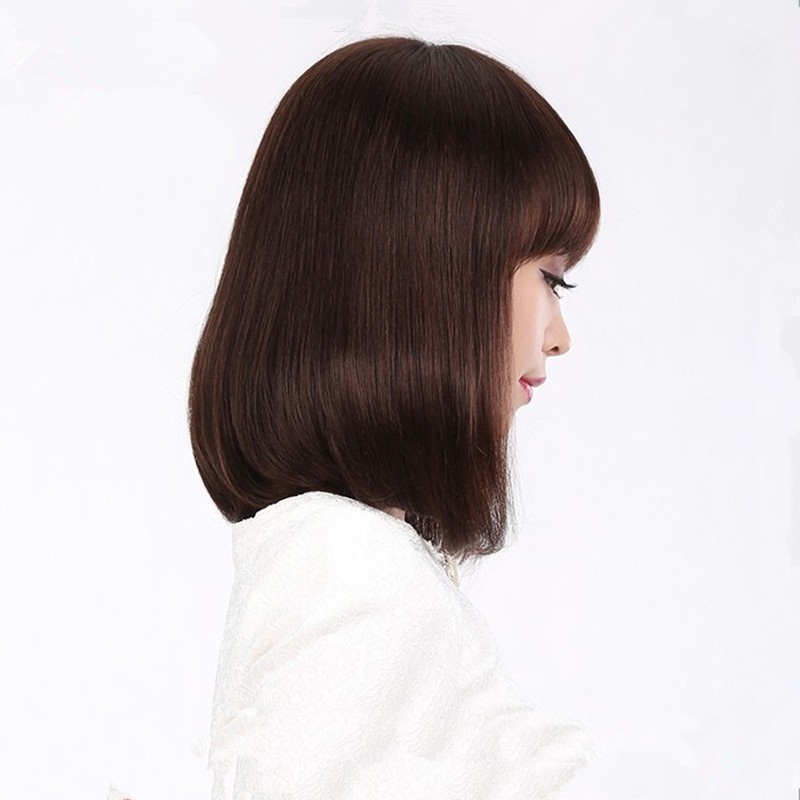 100 人毛ウィッグ 人毛ウィッグレディース ボブ ショート 女性 ミセス ママ 医療用 かつら モデル アイドル ヘアスタイル 最高級 Wig 簡単着用 自然 耐熱 Sagaretxe Net