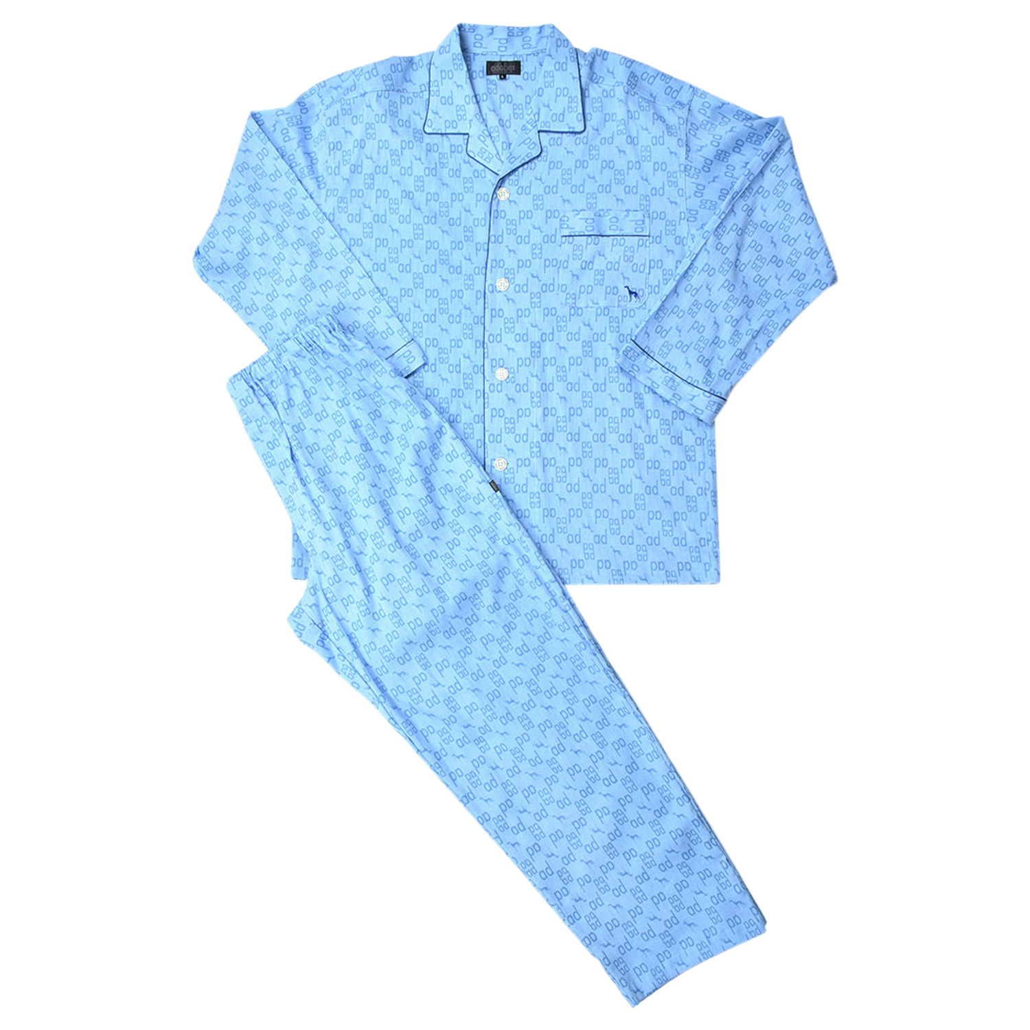 アダバット adabat ルームウェア 部屋着 パジャマ 上下 セットアップ ナイトウェア 長袖テーラード メンズ 0045-80 adabat（アダバット） ルームウェア 部屋着 パジャマ 上下