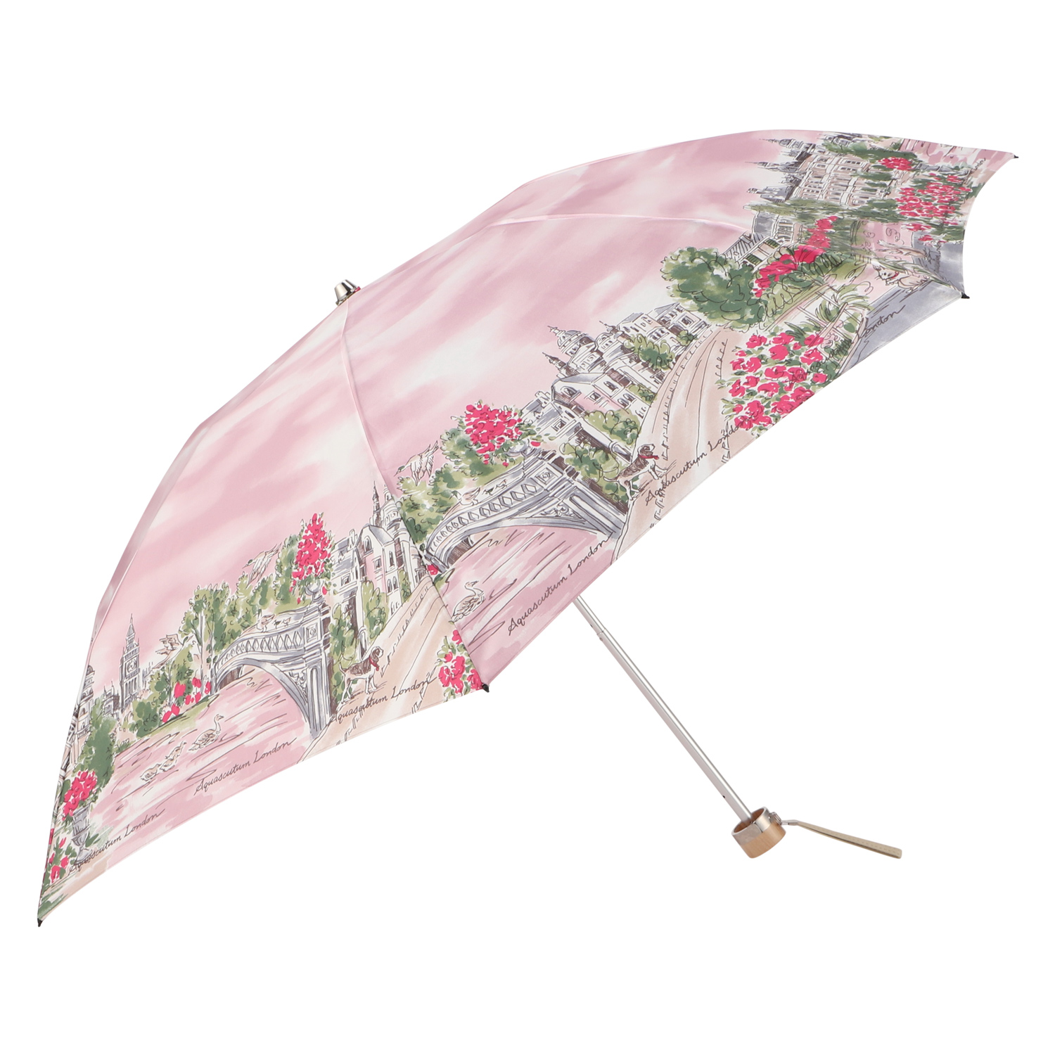 Aquascutum（アクアスキュータム） 折りたたみ傘 雨傘 レディース 日本
