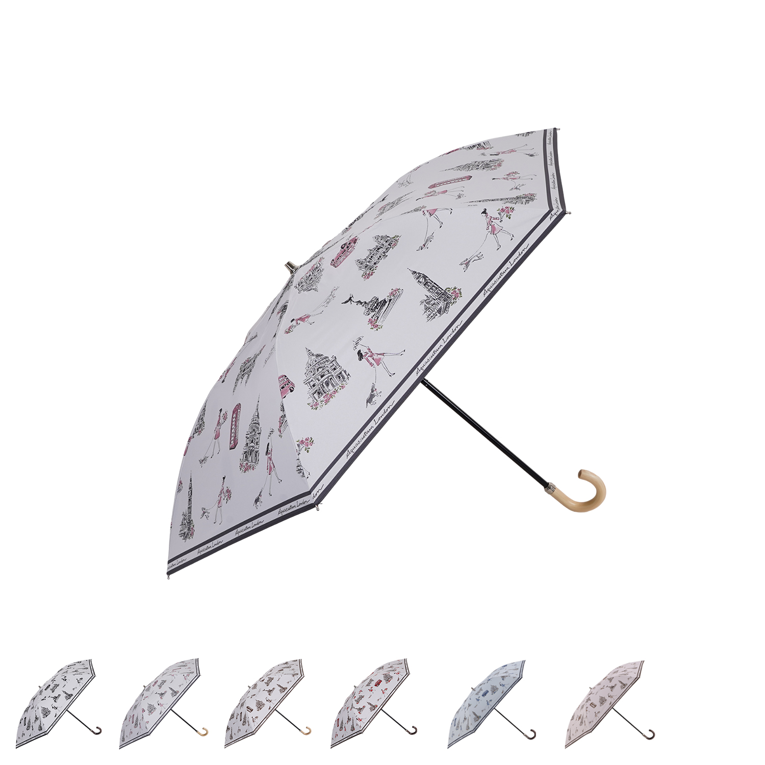 Aquascutum（アクアスキュータム） 日傘 折りたたみ 軽量 晴雨兼用