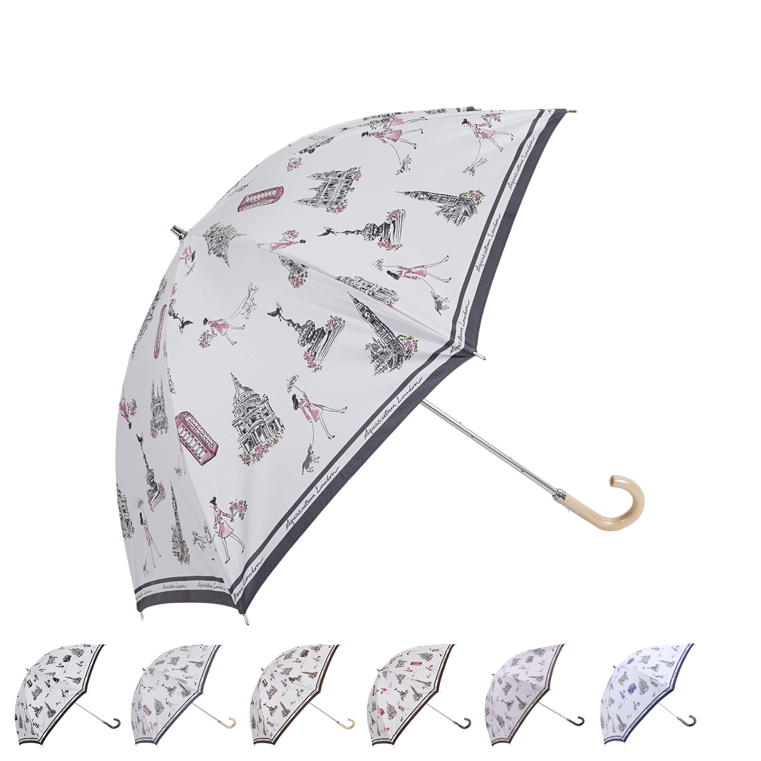 Aquascutum AQUASCUTUM アクアスキュータム 日傘 長傘 晴雨兼用