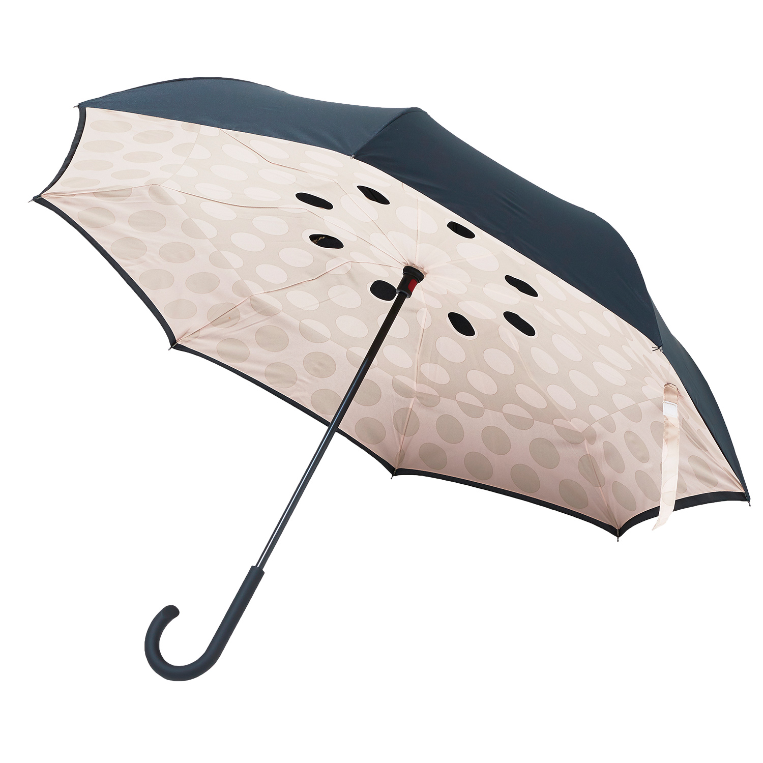 サーカス circus 長傘 雨傘 二重傘 さかさま傘 メンズ レディース UVカット 逆さにたたむ 濡れない 逆さ逆さま逆向き逆折り式 EF-UM01 | ブランド登録なし | 03
