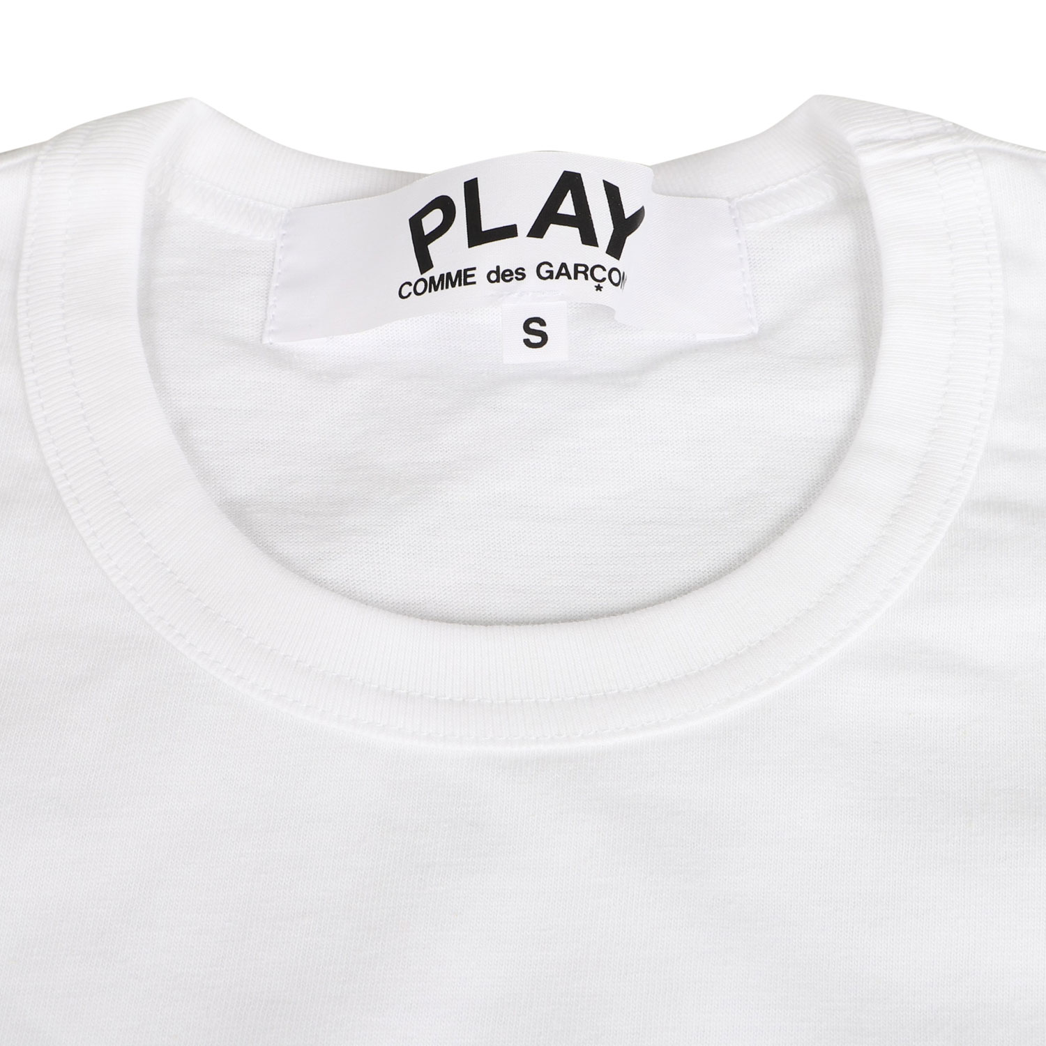 PLAY COMME des GARCONS プレイ コムデギャルソン Tシャツ 長袖 メンズ カットソー ロンT レッドハート ロゴ LONG  SLEEVE T-SHIRT ブラック ホワイト 黒 白 T292