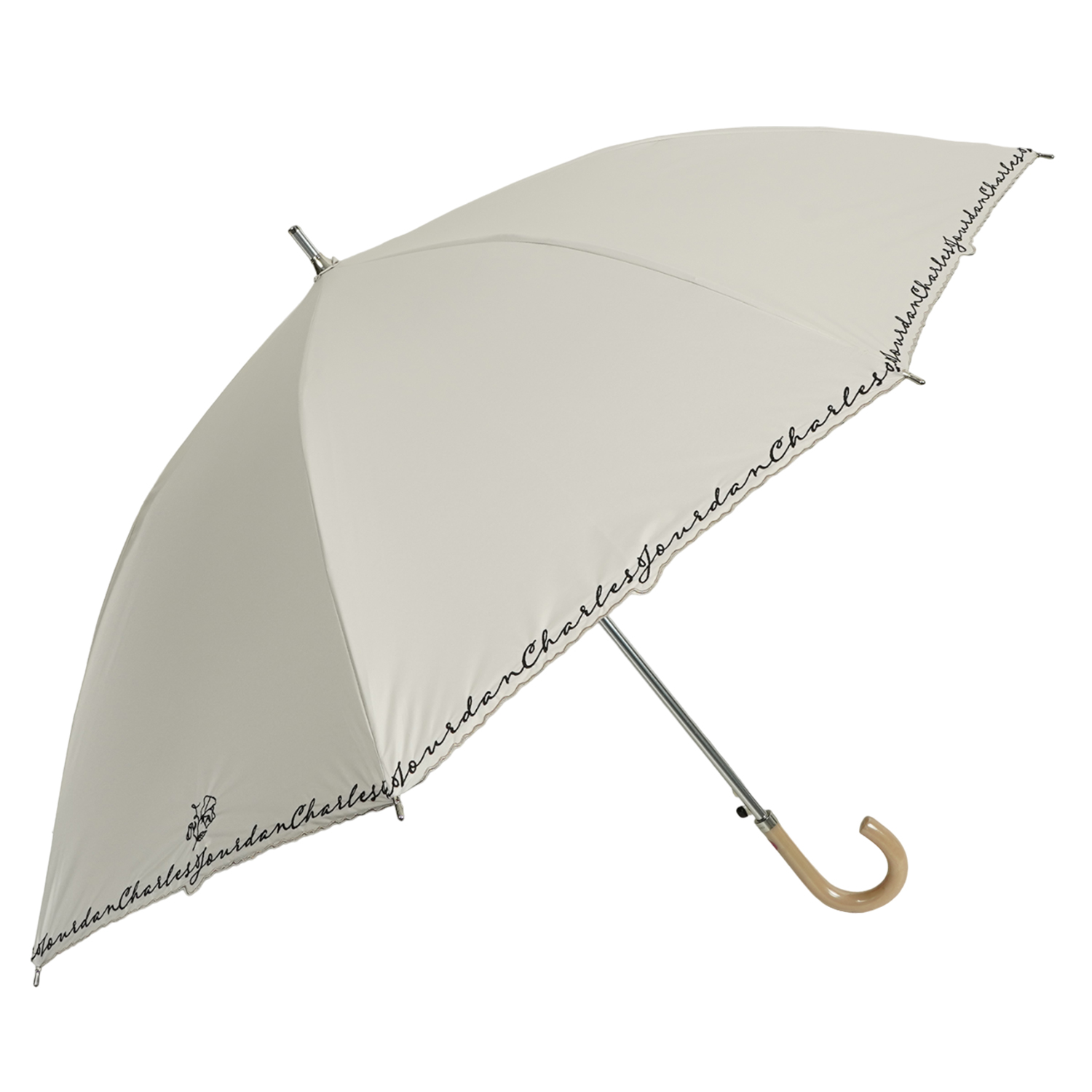 CHARLES JOURDAN シャルルジョルダン 日傘 長傘 晴雨兼用 レディース 55cm UVカット 紫外線対策 ブラック ネイビー ベージュ ブルー 1CJ 21045