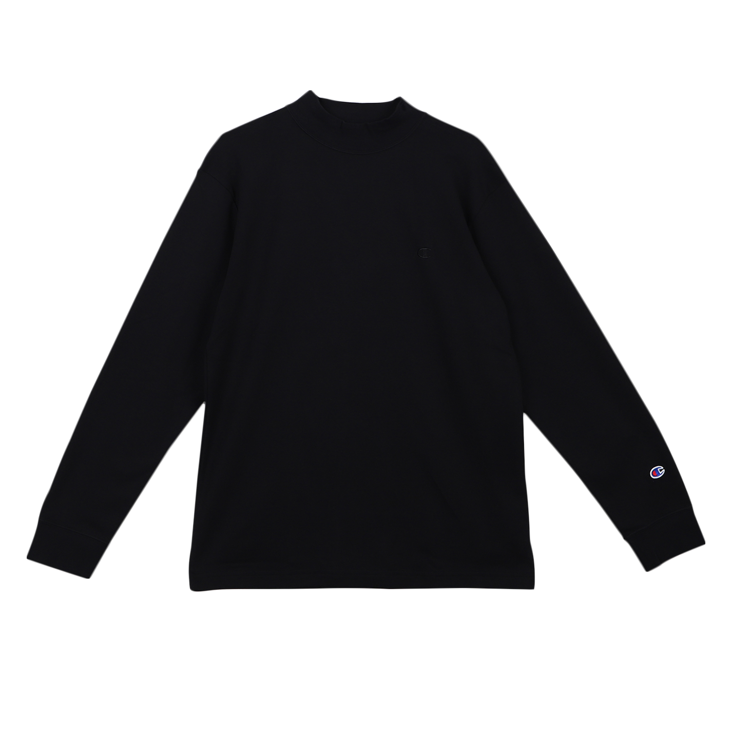 Champion チャンピオン Tシャツ 長袖 ロンT カットソー メンズ 無地 モックネック LONG SLEEVE T-SHIRT ブラック オフ ホワイト 黒 C3-Y434｜biget｜03