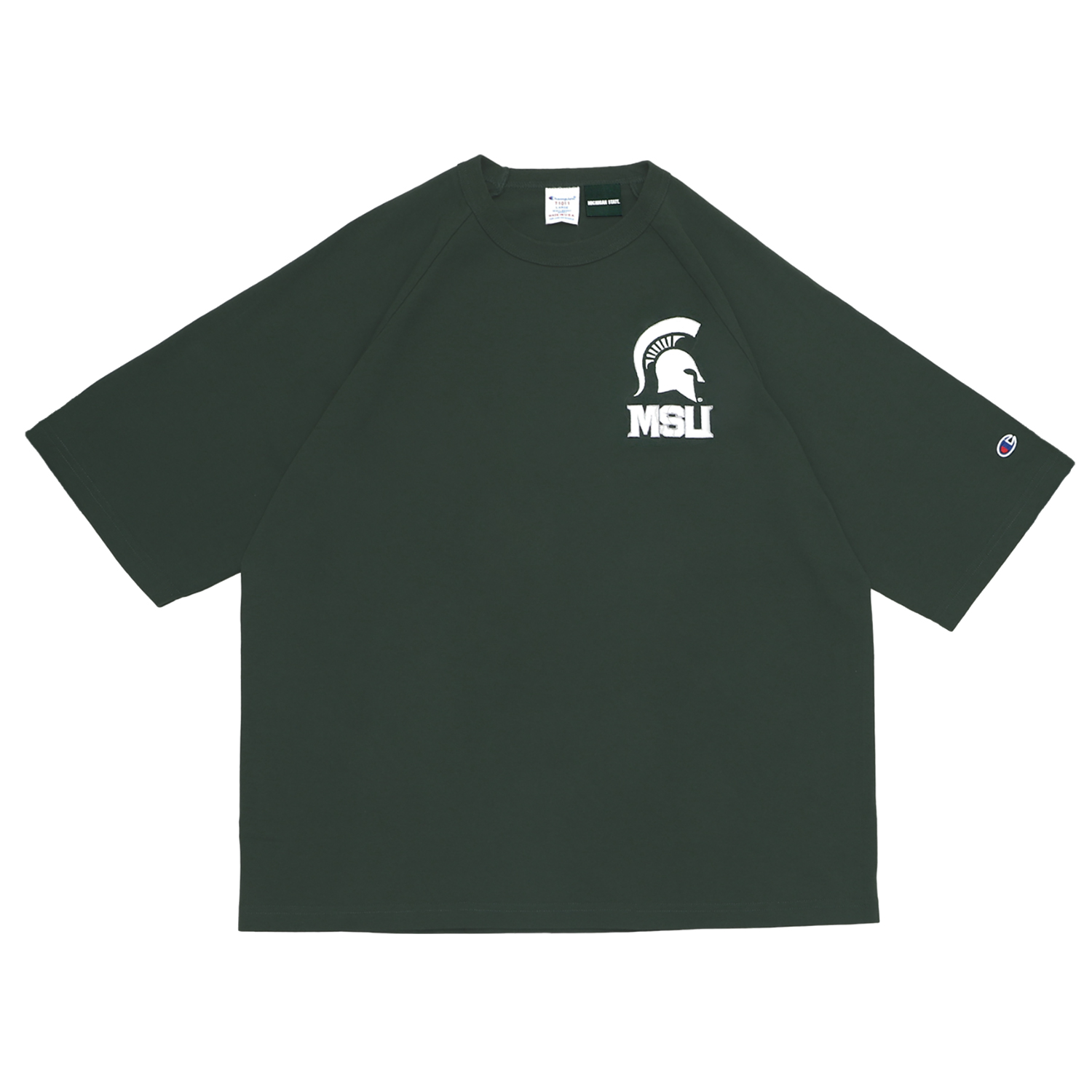 Champion チャンピオン Tシャツ 半袖 ラグラン 5分袖 カットソー ティーテンイレブン ショートスリーブ メンズ MADE IN USA T-1011 ネイビー グリーン C5-Z307 | Champion | 03