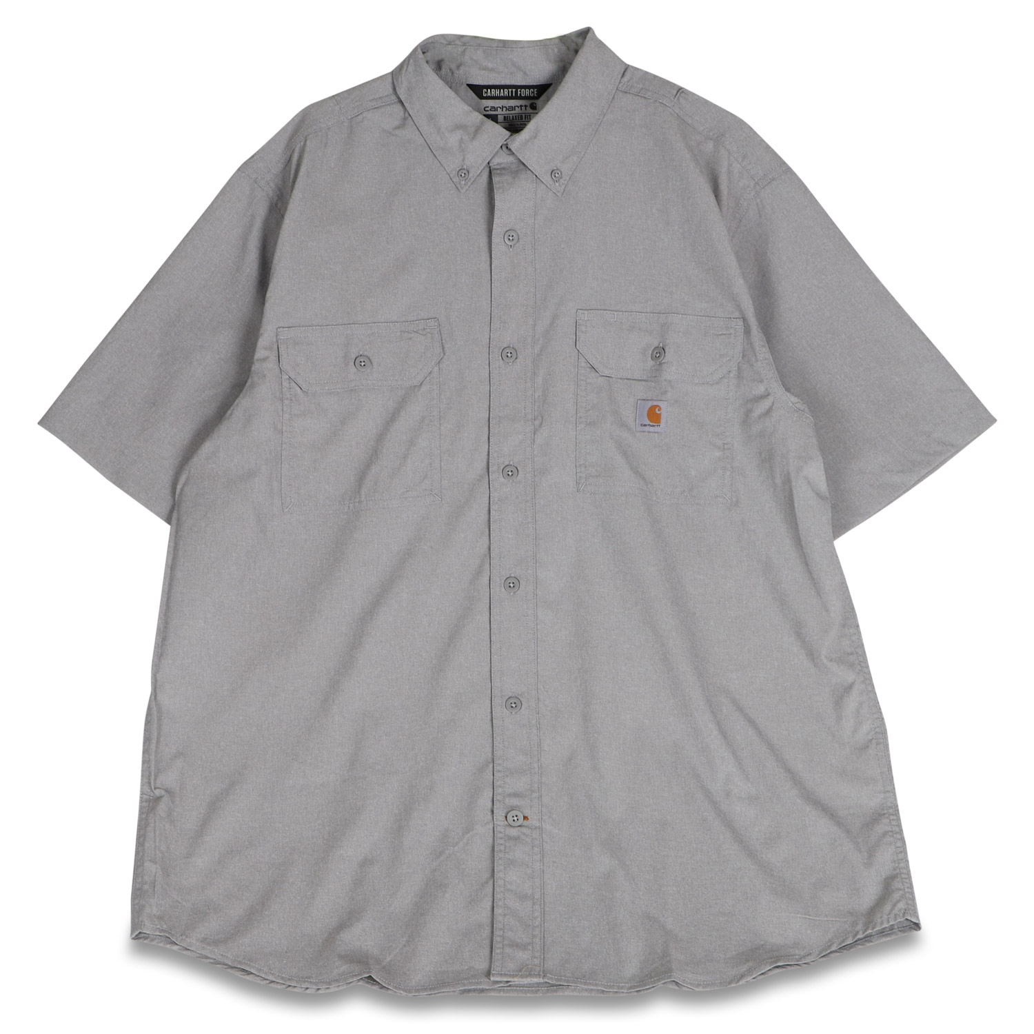 Carhartt カーハート シャツ 半袖 メンズ Force Relaxed Fit Lightweight Short グレー ピンク