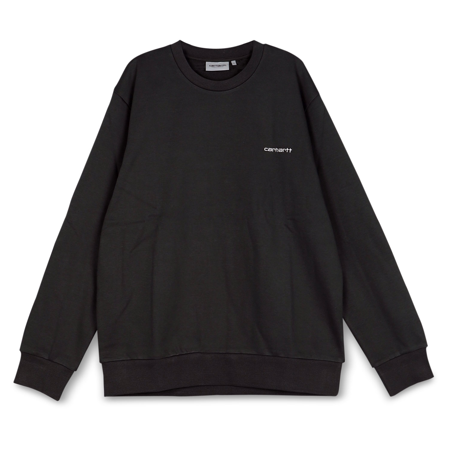 carhartt カーハート トレーナー スウェット クルーネック メンズ SCRIPT EMBROIDERY SWEATSHIRT ブラック グレー  ダーク ネイビー グリーン 黒 I024678