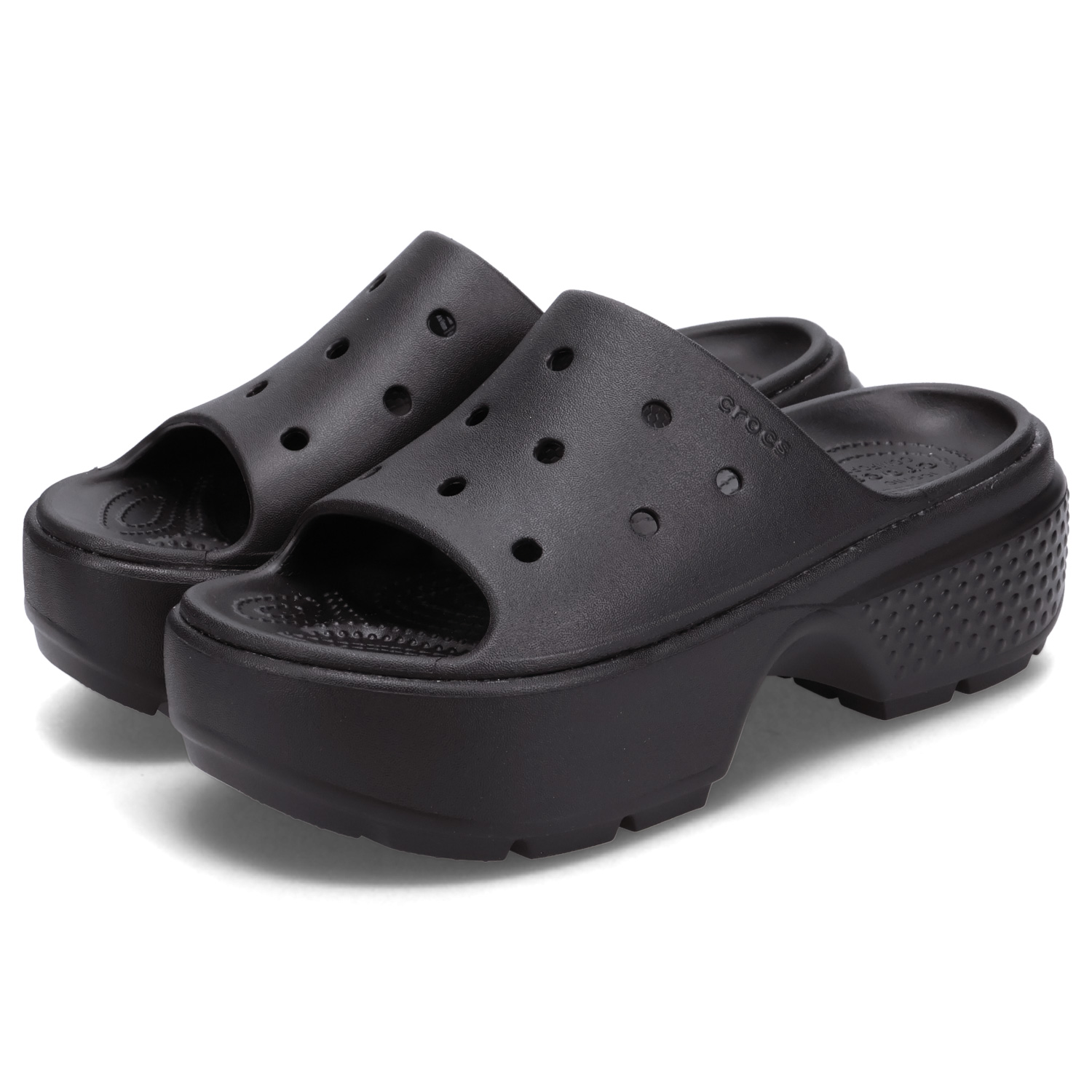 crocs（クロックス） スライドサンダル ストンプ レディース 厚底