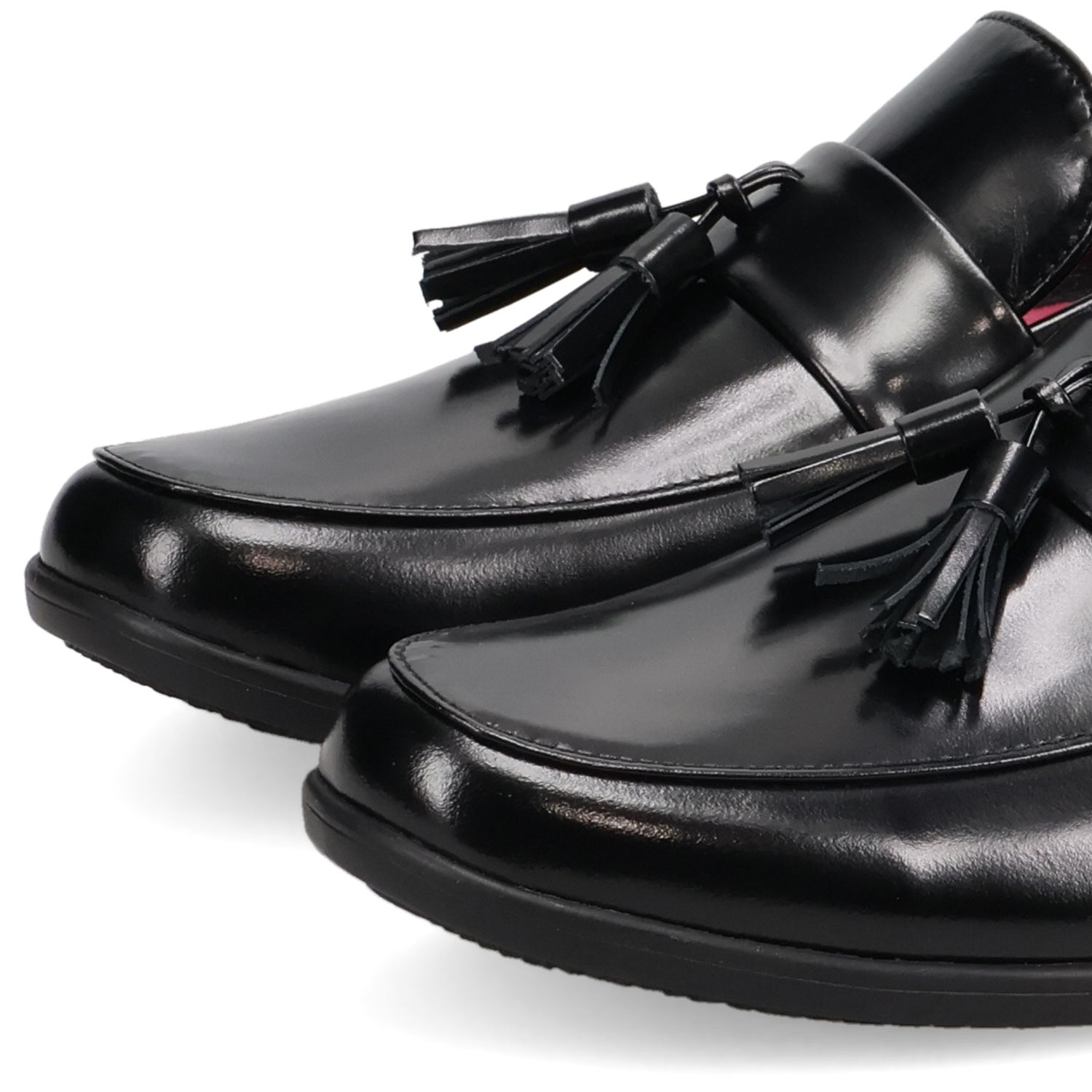 極美品！Chausser 黒 エナメルタッセルローファー chausser（ショセ） トラベル シューズ タッセルローファー レディース