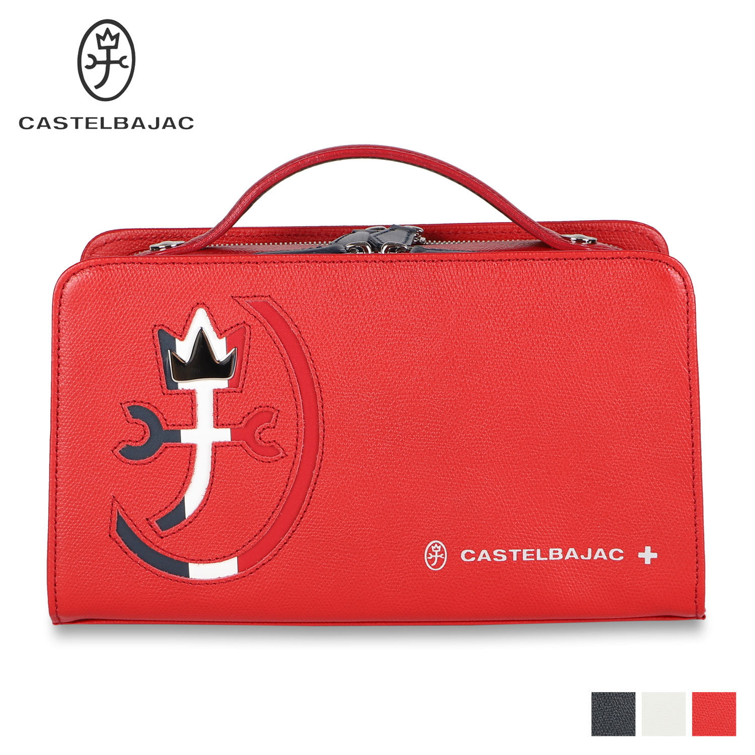 カステルバジャック カルネ Wファスナーレザーバッグ セカンドバッグ CASTELBAJAC カステルバジャック バッグ セカンドバッグ