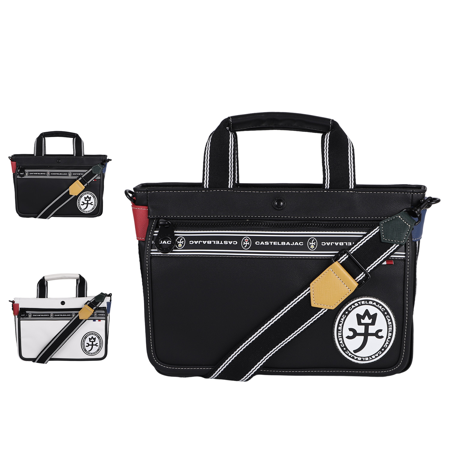 CASTELBAJAC トートバッグ 黒/白 CASTELBAJAC（カステルバジャック） トートバッグ ドライビング メンズ