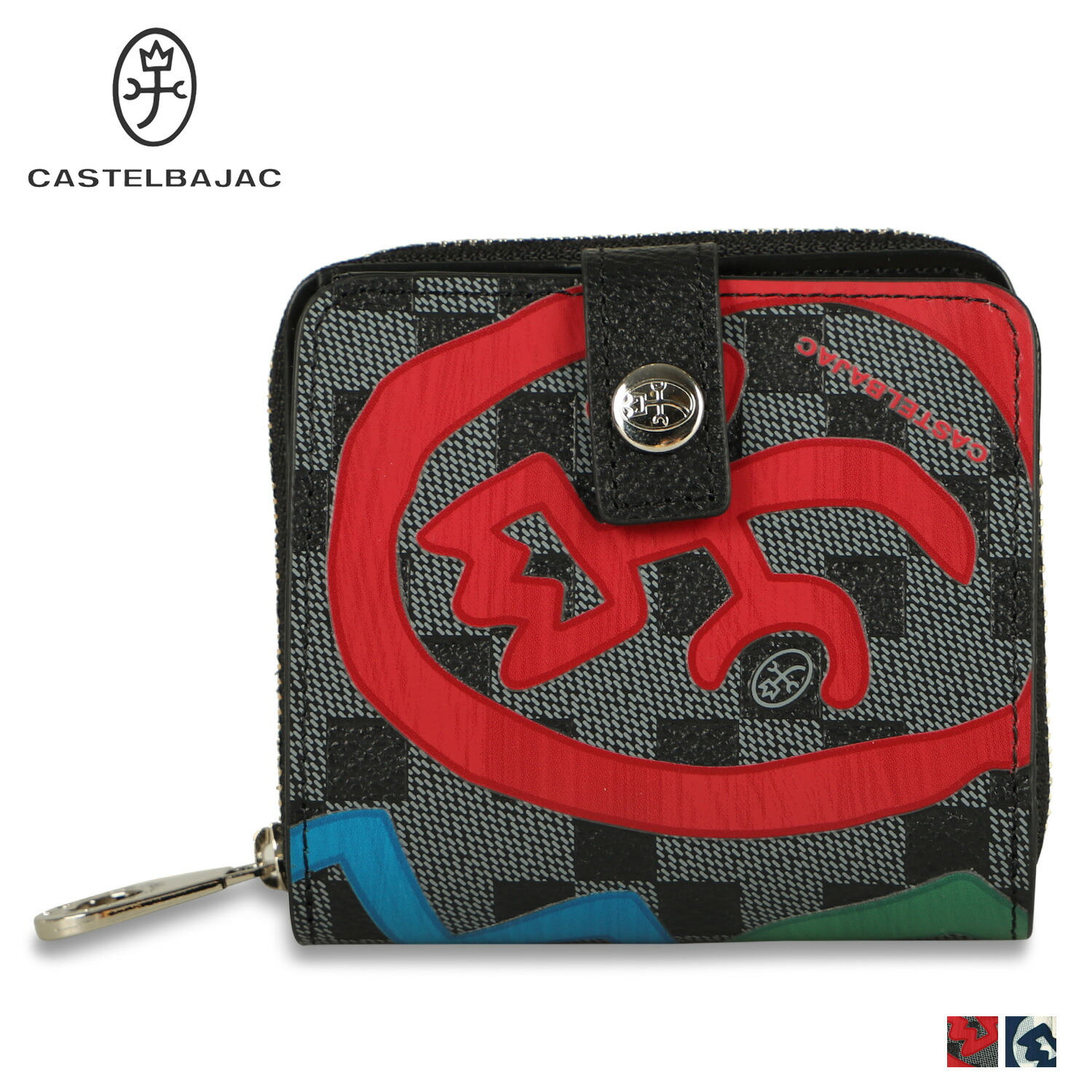 【新品未使用】CASTELBAJAC レザー　二つ折り財布 CASTELBAJAC（カステルバジャック） 財布 二つ折り クラー メンズ